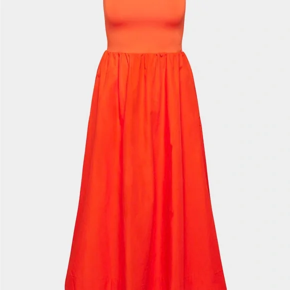 BNWT Aritzia Babaton Fluid Poplin Dress in Poppy red XXS - Picture 8 of 9